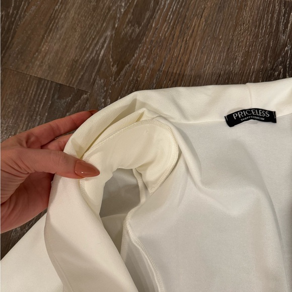 Elegant White Women's Blazer - Picture 5 of 6